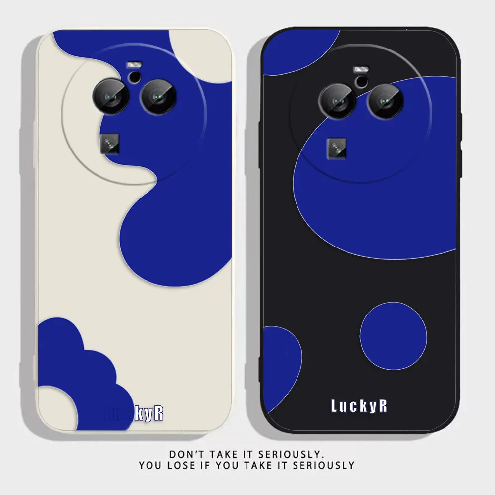 Custodia Lucky Klein Blue Per Oppo Find X5 X6 X3 X2 Realme X7 X50 Reno Ace 2 2Z 4Z 4 6 7 C53 5Z 5F 7Z Pro Case Funda Shell Capa
