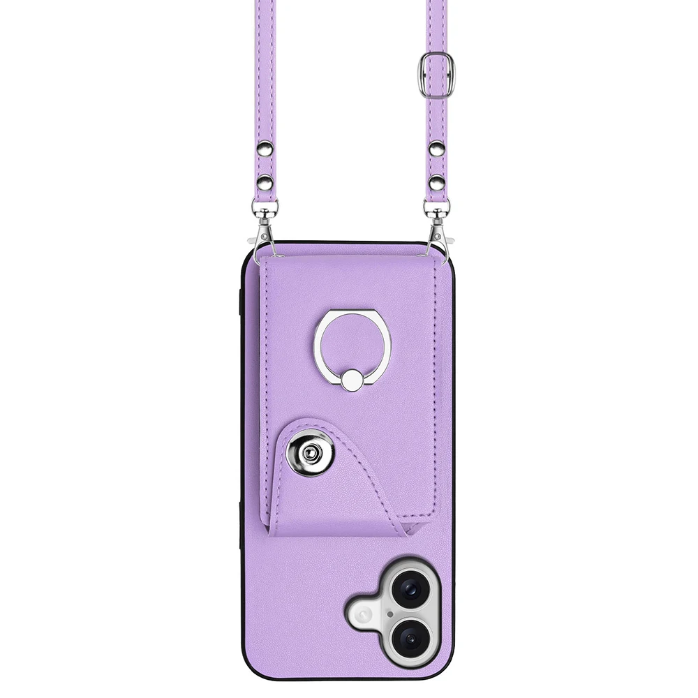 Detachable Strap Case with Ring and Card Holder Cover