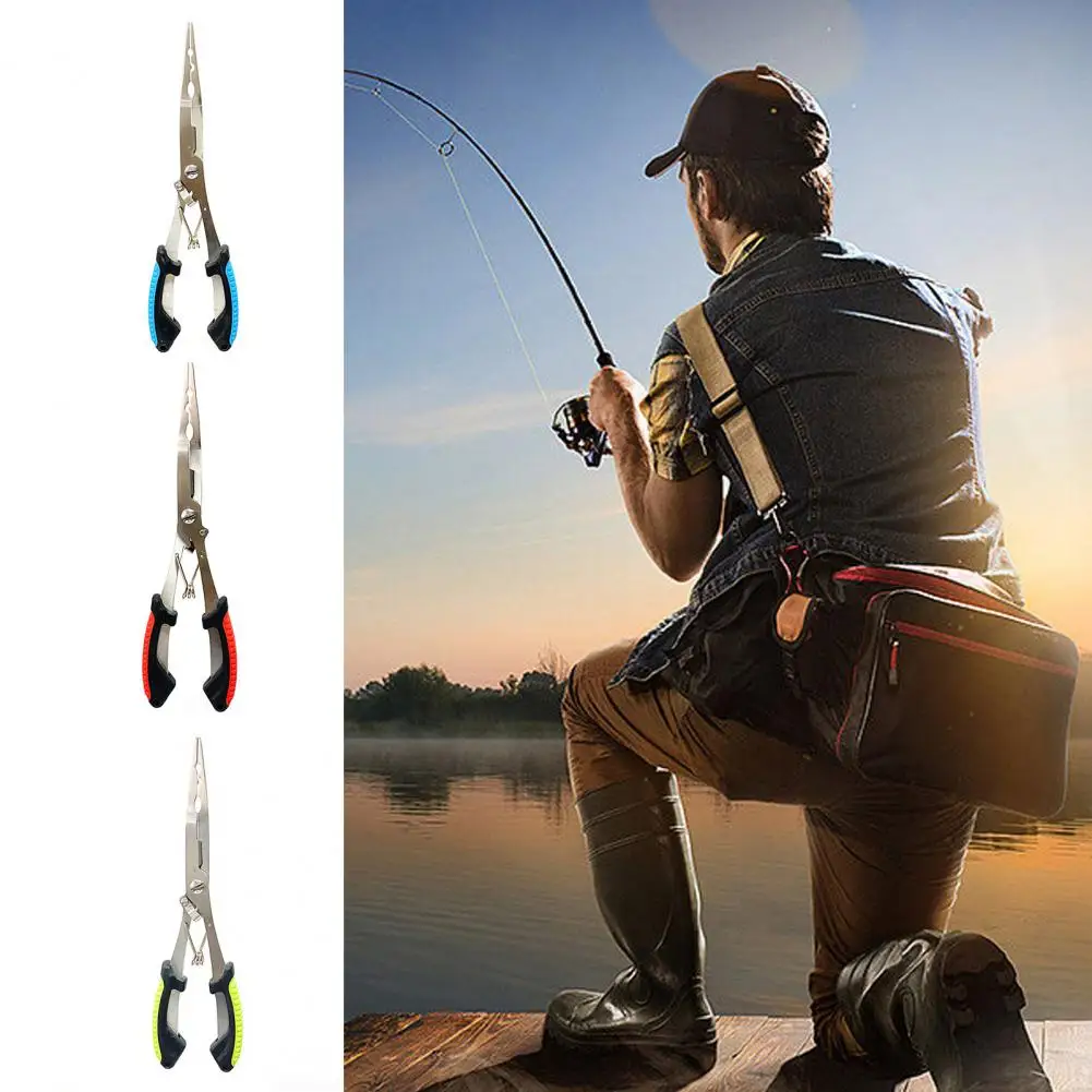 Fishing Pliers Comfortable Grip Ergonomics Lure Pliers Anti-slip Fishing  Line Fishing Tied Hooks Pliers Angling Equipment