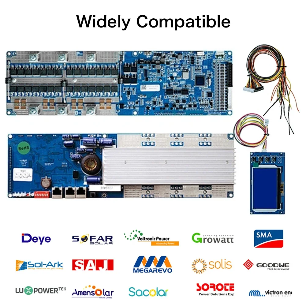 폴란드 15.5KWH Lifepo4 배터리 3.0 Seplos 51.2V 280AH 304AH 등급 A+ 배터리 박스 2A 액티브 밸런서 16S 200A BMS CAN RS485 Solar