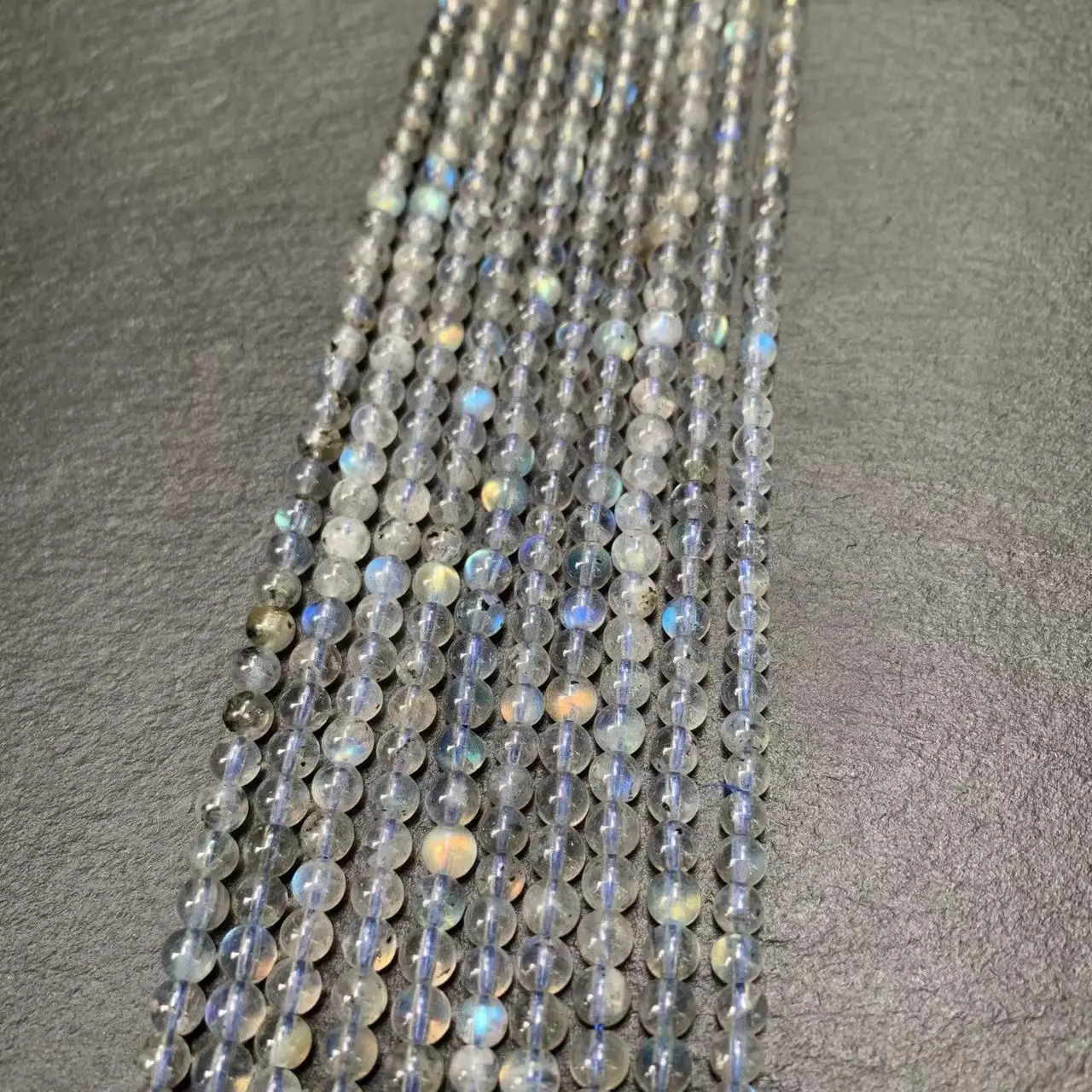 4MM Natural Labradorite Moonstone Blue Moon Light Choker Necklace Gemstone Women Men High Quality Jewelry Design Handmade