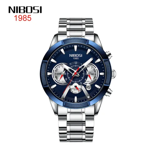 Men Quartz Watch Chronograph Sport Mens Watches Top Brand Luxury Waterproof Full Steel Clock Men Relogio Masculino 2379