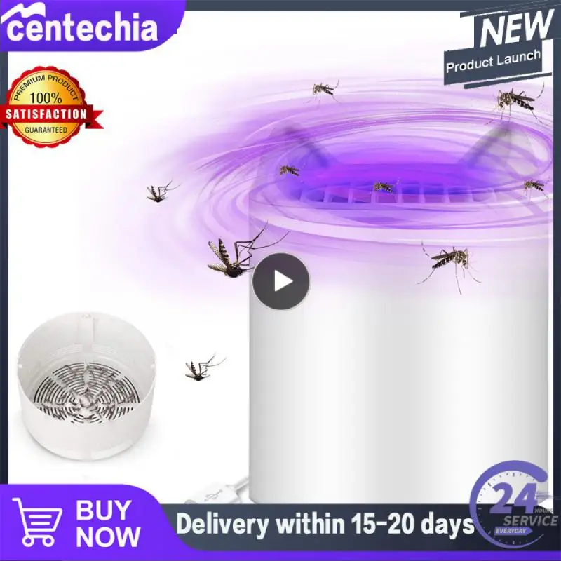 

Электронная ловушка для комаров, серая, практичная, с низким уровнем шума, с пряжкой, портативная, для дома, электрическая ловушка, 5 Вт, безопасная