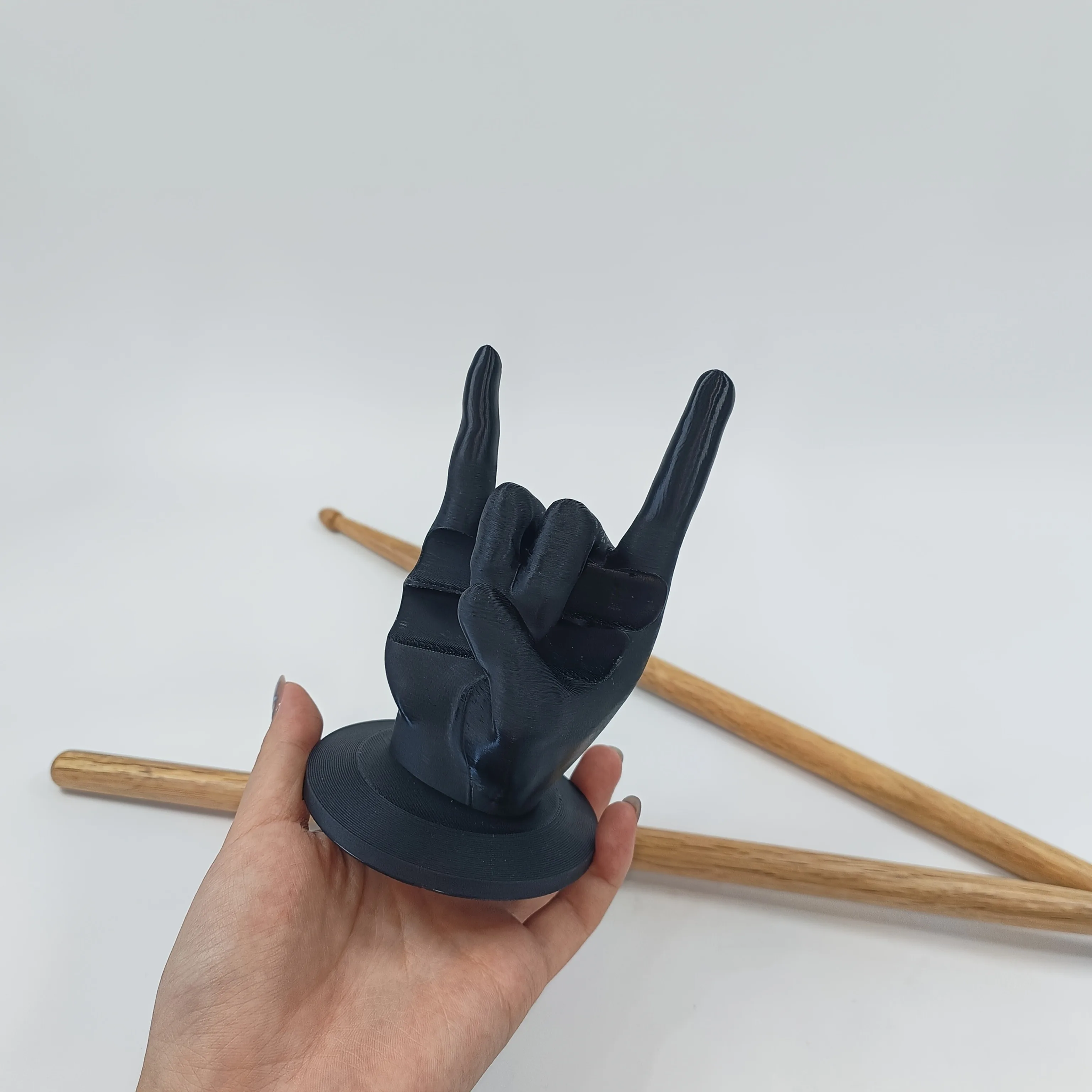 Creative Rock Hand Drum Stick Holder, Drumstick Display Stand, Home Decoration Ornament, Gift for Musicians and Drummers