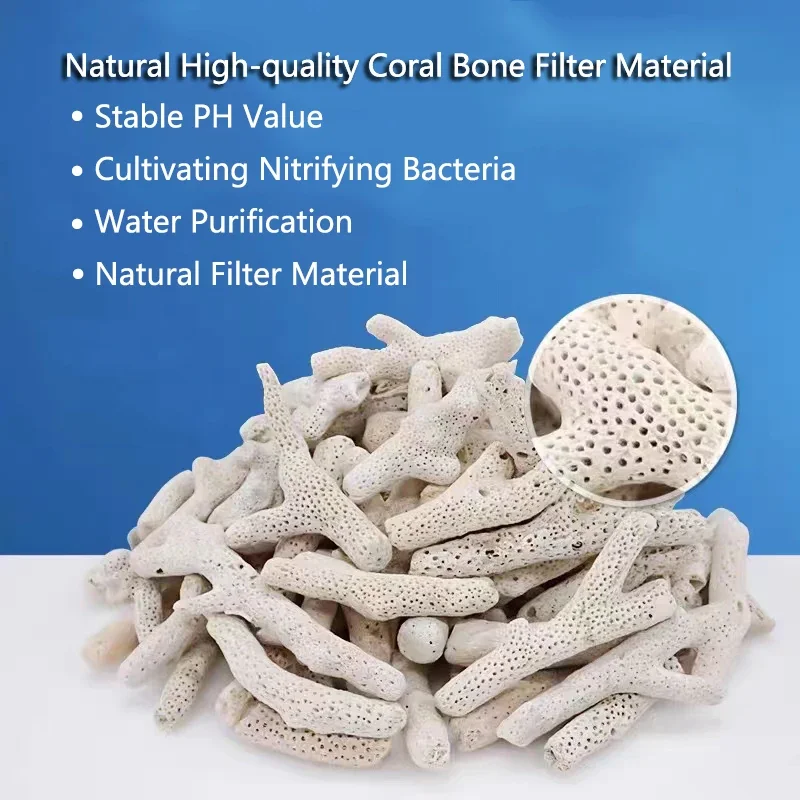 Média filtrant naturel calcaire pour aquarium récifal, tampon de pH