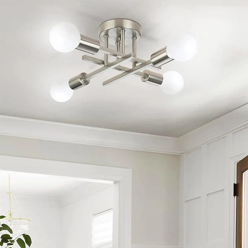 ثريا سقف غرفة النوم الحديثة، ضوء سقف شبه مدمج إسكن...