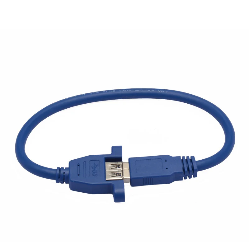 최고 품질의 USB 케이블, 3.0 익스텐션 암수 익스텐션 케이블, 이중 차폐 나사 패널 장착, 0.3m, 1m, 3m, 5m