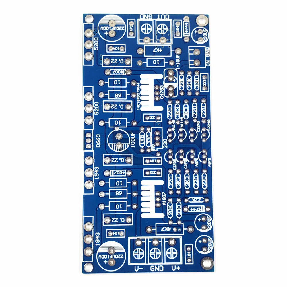 PCB Board 1943+5200 Mono Power Amplifier Board For Audiophile DIY 200W PCB Board Circuit Design Empty Board High Power wholesale - 3