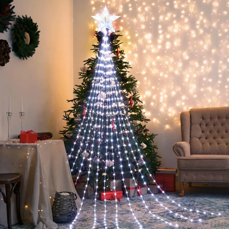 Światła wodospadu LED Star na Boże Narodzenie za $5.82 / ~22zł