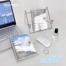 

Dimi PVC Mirror Loose-leaf Book Binder Notebook Diary Loose Leaf Various Insid Page Planner Memo Notes Office School Supply