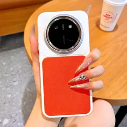 Fashionable Magnetic Dopamine Colors No - Slip PU Leather Phone Case with Wireless Charging Compatibility for Honor X80 Pro Max (Orange)