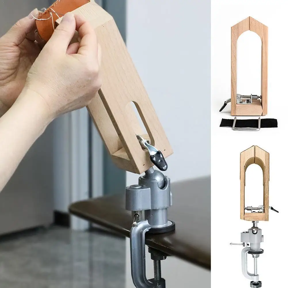 Clip In Legno Cucita A Mano Scaffale Fisso In Pelle Cucitura A Mano Portafoglio Per Utensili Fai-Da-Te Cucito A Mano Telaio In Legno Strumento Per Cuc