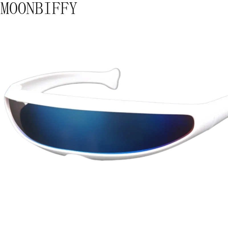 Évjárat Fényűzés napszemüvegek Futurista Küklopszok Sapkaellenző napszemüvegek Lézer Szemüveg UV400 mirrored objektív férfiak Nők Megmunkalás glasse
