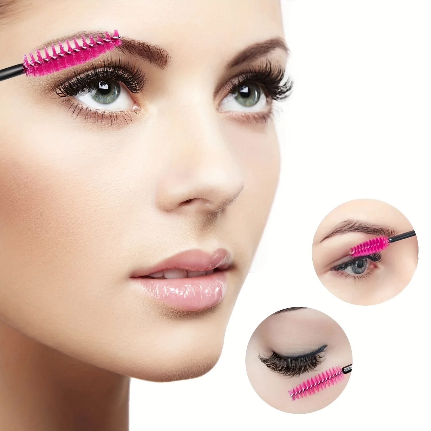 Makeup Brush Eyelashes Brush Eyelash Removal Brush Eyelash Cleaner Brush Eyelash Brush Makeup Tool Makeup Tool Set Makeup Brush Set 50pcs Disposable Eyelash Brushes Eyelashes Extension Tools Eyebrow Brush Mascara Wands Applicator Spoolers Makeup Tools