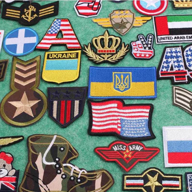 

Russia Military Patches Clothing Thermoadhesive Patches for Clothes Embroidery Flag Sewing Tactical Badges for T-shirts Epaulet