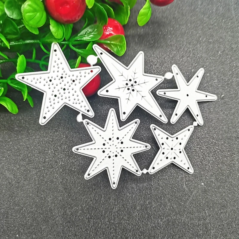 크리에이티브 꽃 잎 테두리 금속 다이 컷, 별 프레임 절단 다이 스텐실, DIY 스크랩북 카드 사진 엠보싱 장식