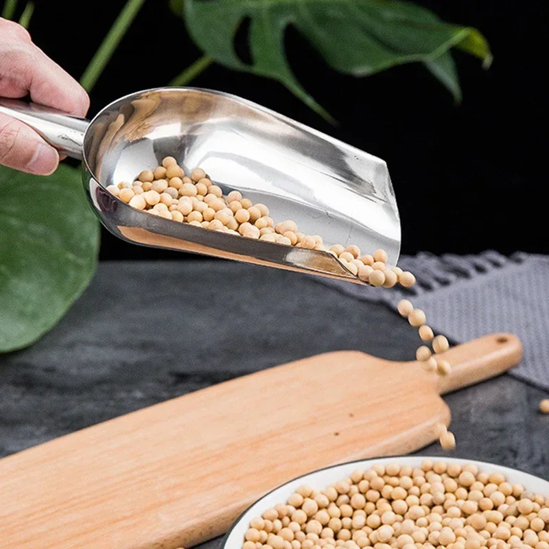 Stainless-Steel Ice Cube Scoop Bar Buffet Party Kitchen Spice Candy Flour Nut Scoop Spoon Dry Goods Shovel Kitchen Accessories 4