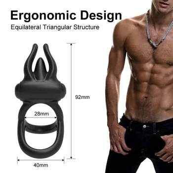 Vibrator Cockring Penis Cock Ring on for Man Delay Ejaculation Adult Sex Toys for Men