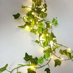 Enchanting Ivy Fairy LED String Lights - Indoor Decorative Garland with Battery Operation - 5M 50LEDs (5 - Twocolor lvy vine)