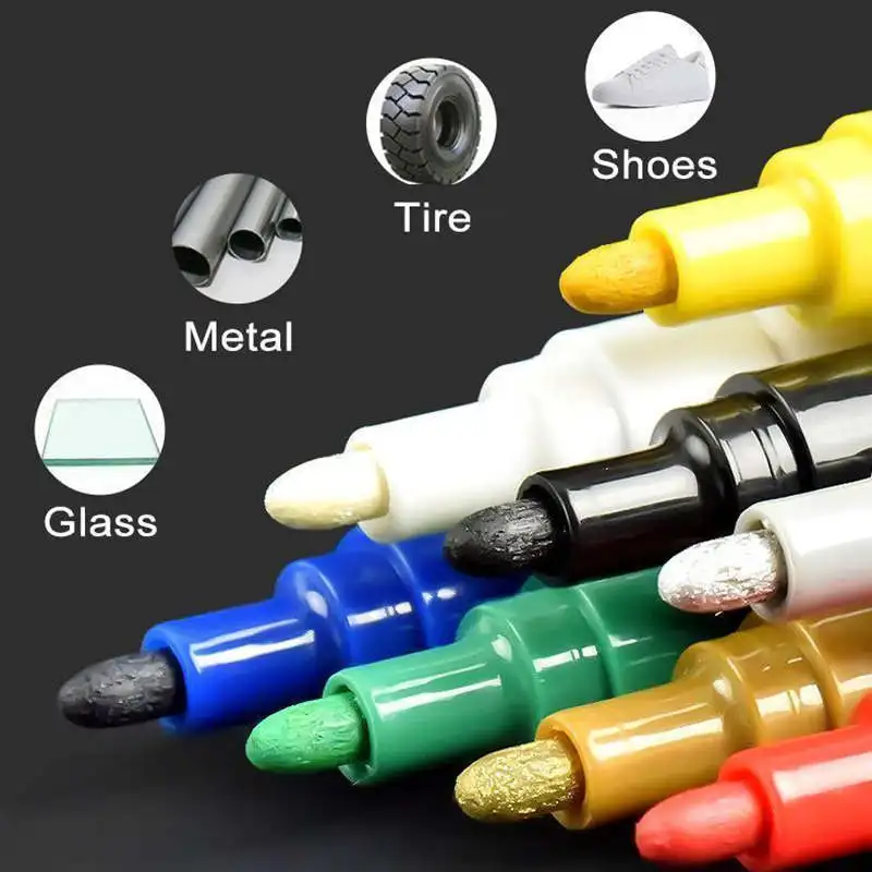 Car Tire Graffiti Paint Pen Waterproof Non-Fading Tire Paint Pen Non-toxic Durable Marker Auto Tyre Letters Repair Pens