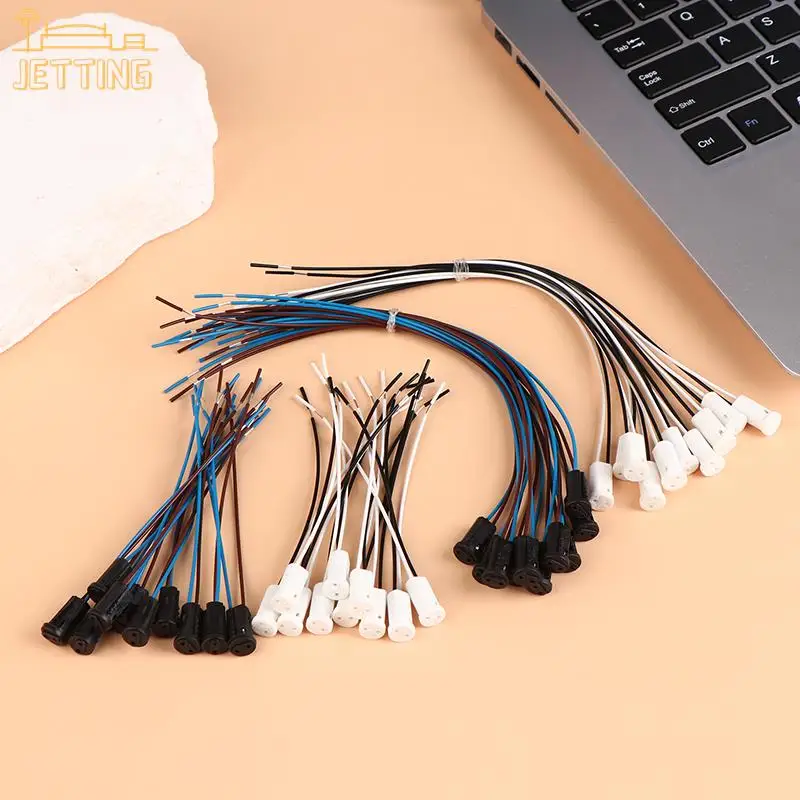 LED 크리스탈 헤드 전구 할로겐 램프용 G4 램프 소켓 와이어 어댑터, 10cm, 20cm 와이어 거치대, 10 개