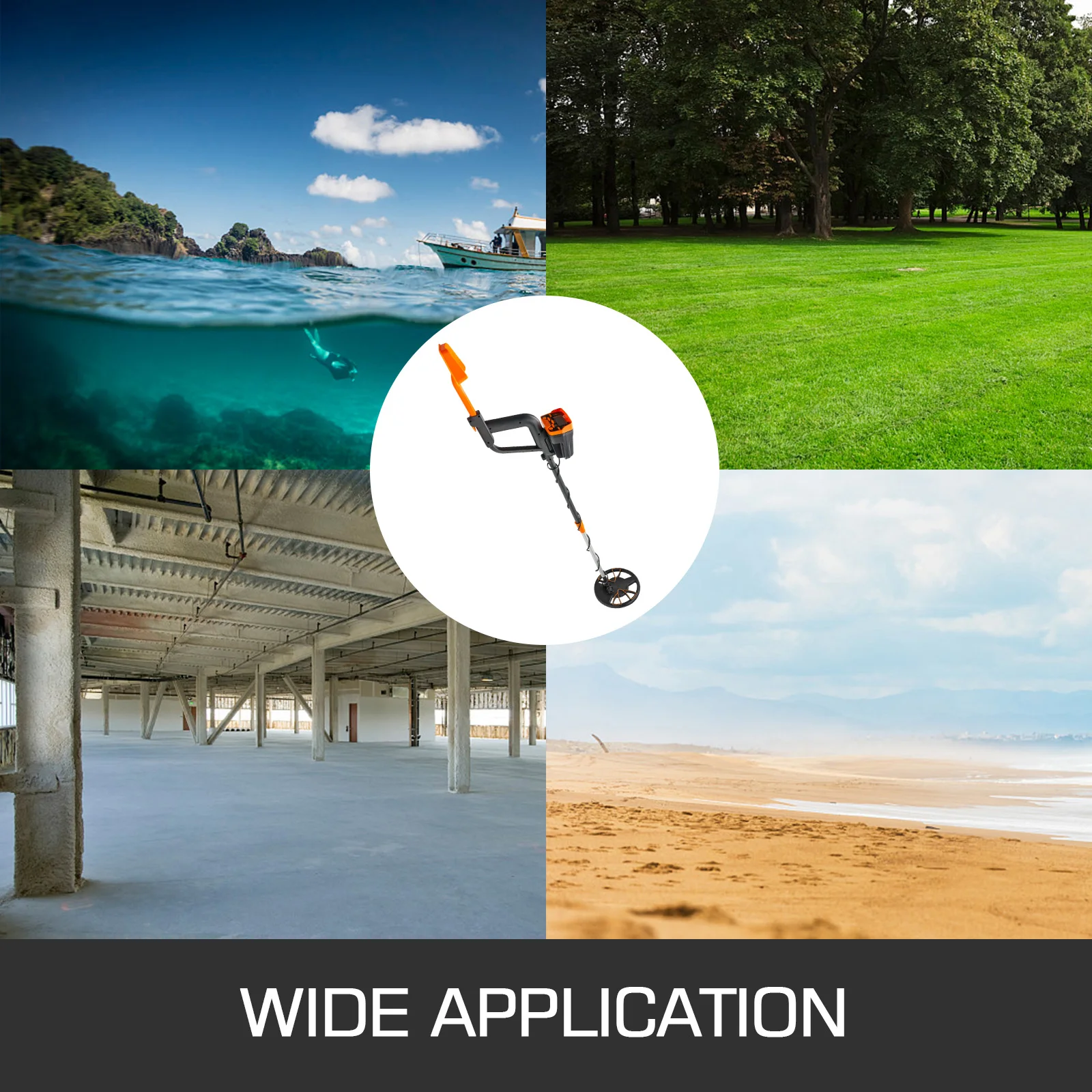 SucceBuy Metal Detector Waterproof Disc Underwater Underground High Accuracy Sensitive LCD Display Humanity for Adults Children