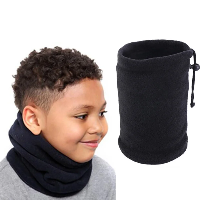 Kids Scarf Tube Style Winter Kids Children Scarves Bandana Headwear Adjustable Drawstring Scarf Multifunctional Warm Neck Cover Ear Warmer kids scarf