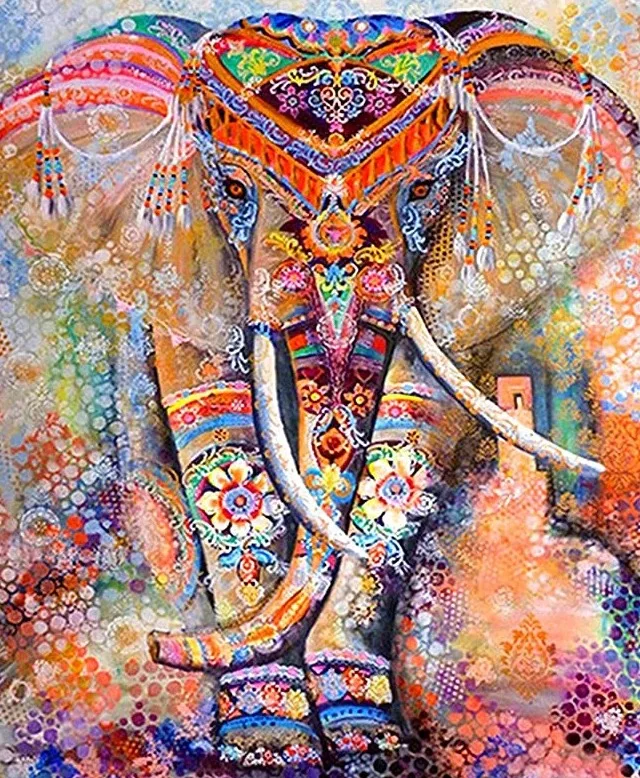 thumbnail image 1 of Lindo Animal elefante HD lienzo pintura sala de estar Animal decoración del hogar regalo, 1 of 5