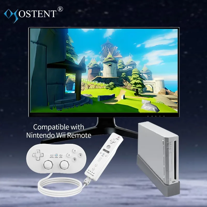 Classic Wired Controller Joystick Game Controller for Wii/Wii U Controllers for Nintendo Wii/Wii U Remote Console Video Games - 5