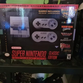 SNES 레트로 클래식 핸드 헬드 비디오 게임 플레이어 TV 미니 게임 콘솔, 핫 슈퍼 HD 출력, 내장 21 개 게임, 게임 저장 가능