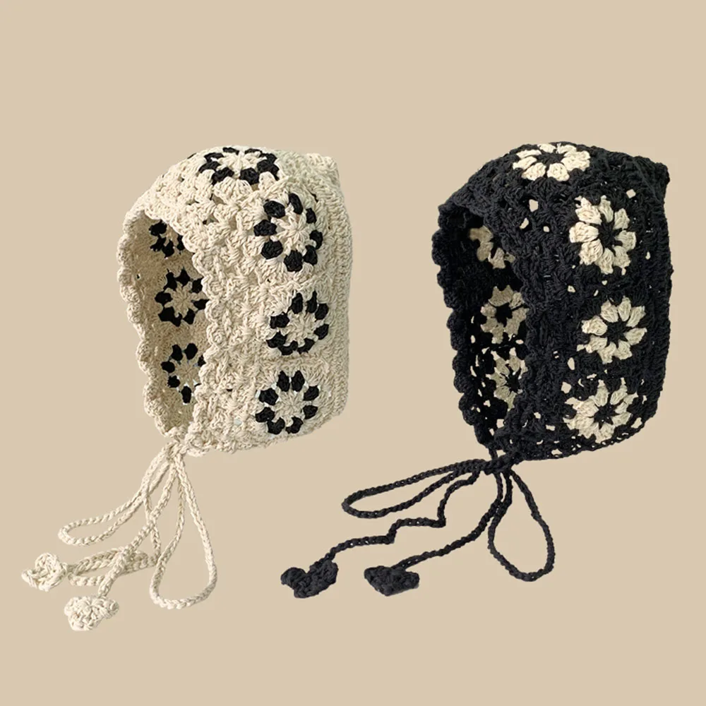 Crochet Hat Women's Summer Sun Beach Hat Cap for Women beach sunshade knit beanie hat
