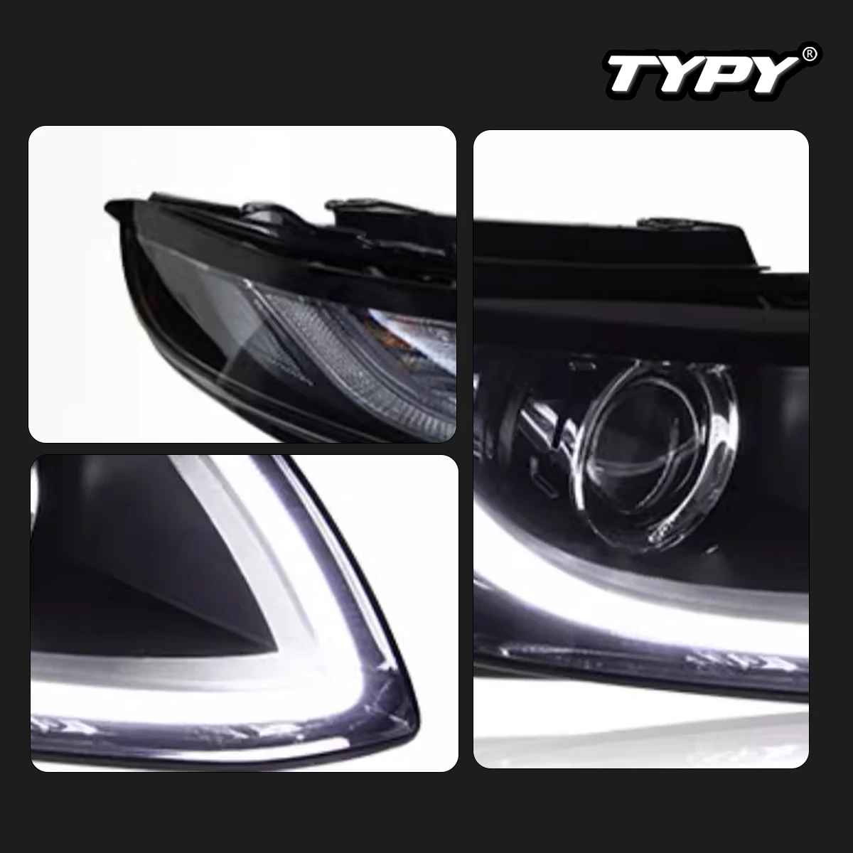 랜드로버 이보크용 TYPY 자동차 헤드라이트, 2013-2017 LED 자동차 램프, 주간 주행등, 다이내믹 방향 지시등, 자동차 액세서리