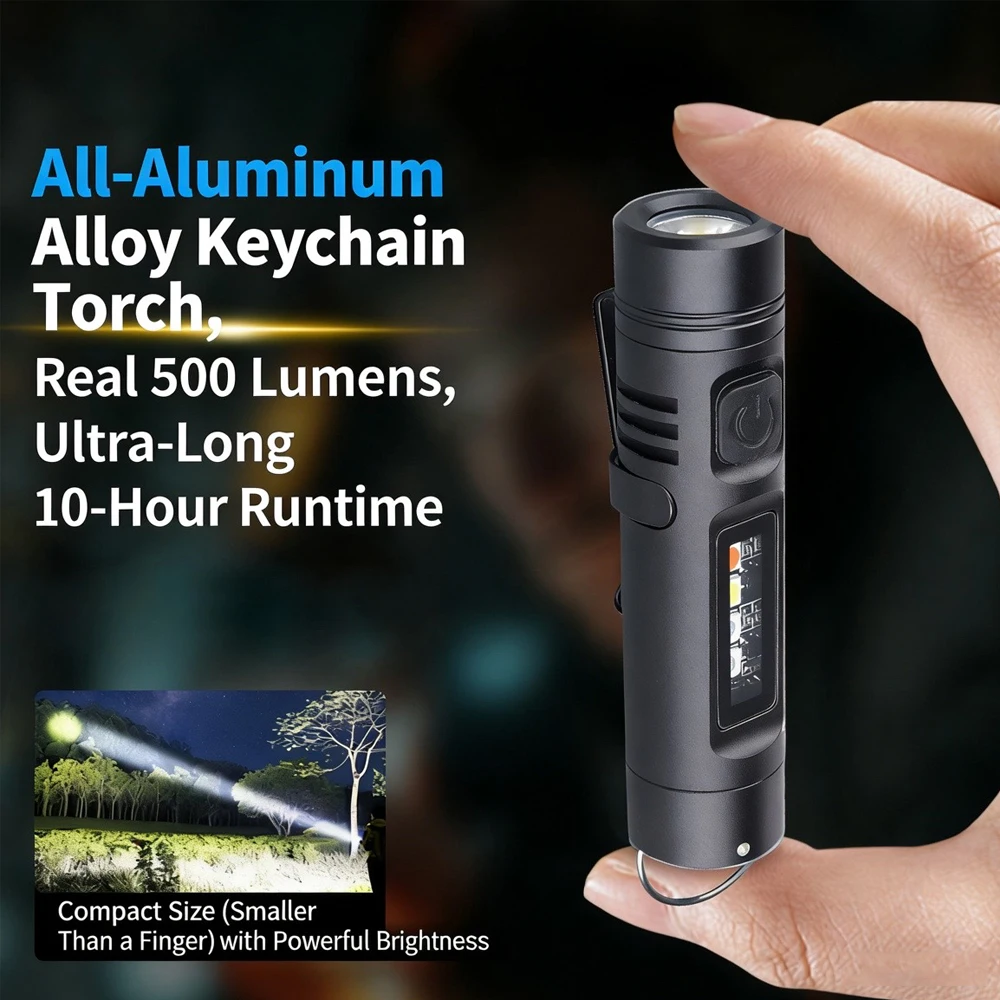 Rechargeable Bright LED Torch with Battery Flashlight for Fishing, Hunting, Camping​