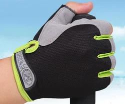 Unisex Fingerless Anti-Slip Gym and Cycling Gloves - M (Ordinary-Green)