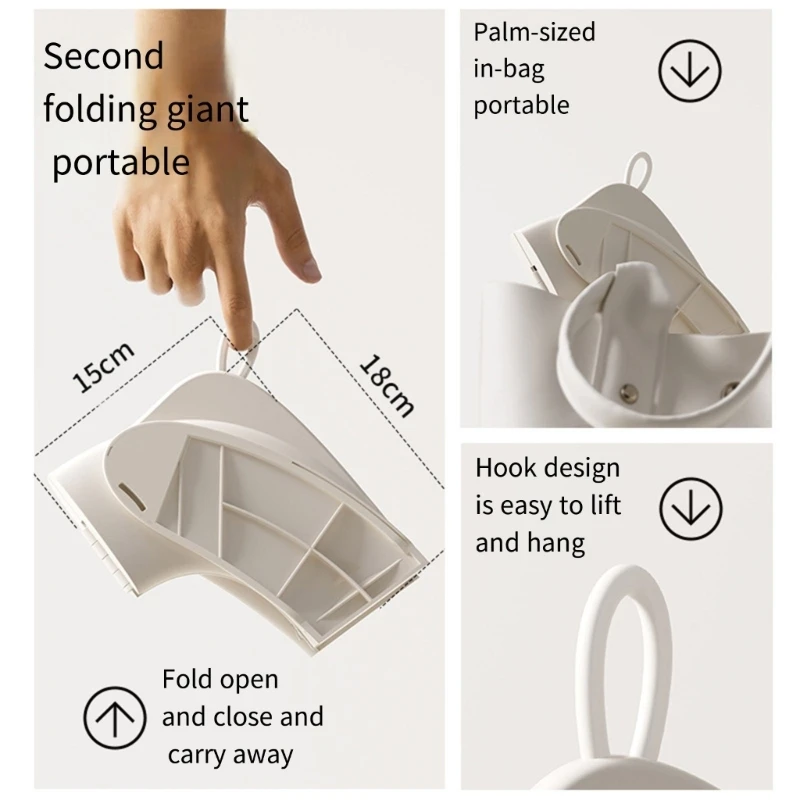 Baby Folding Travel Potty Training Seat For Round & Oval Toilets Toddlers Portable Non-Slip Folding Potty Seat Potty Seat Cover 6