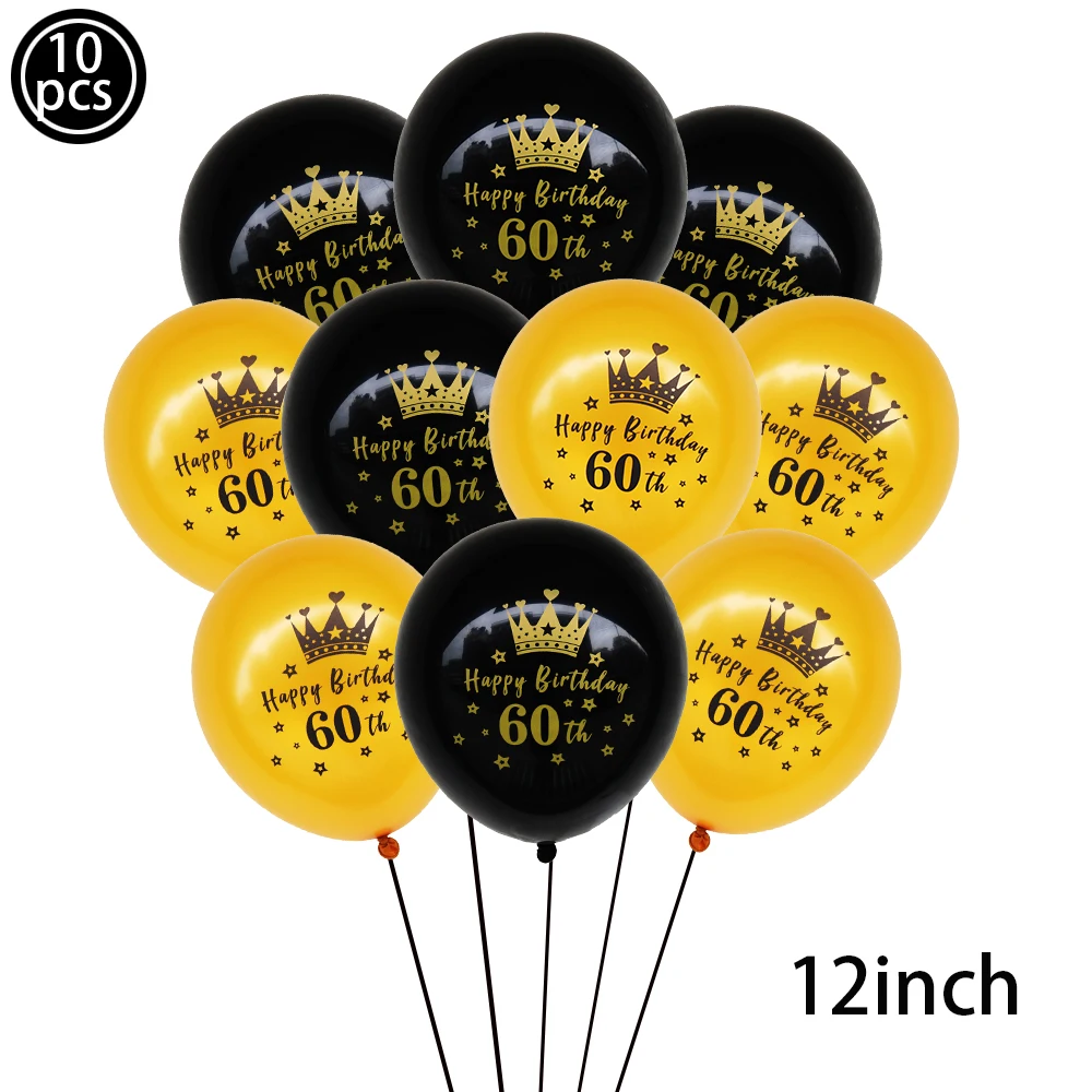 18 30 40 50 60. Geburtstag Party Papier Gläser Foto Prop Kuchen Dekor Ballon Männer Frauen Schwarz Gold Alles Gute zum Geburtstag Party Dekoration – Detail 8