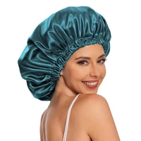 Bonnet en Satin Bonnet en soie Bonnet de cheveux Bonnet de couchage ample Bonnet de sommeil en Satin Bonnet de nuit Bonnets pour cheveux bouclés naturels pour femmes 4