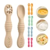 Baby Silicone Grinding Training Spoon Feeding Complementary Food Rice Paste Double Headed Soft Spoon Sticky Licking Rod BPA Free 1