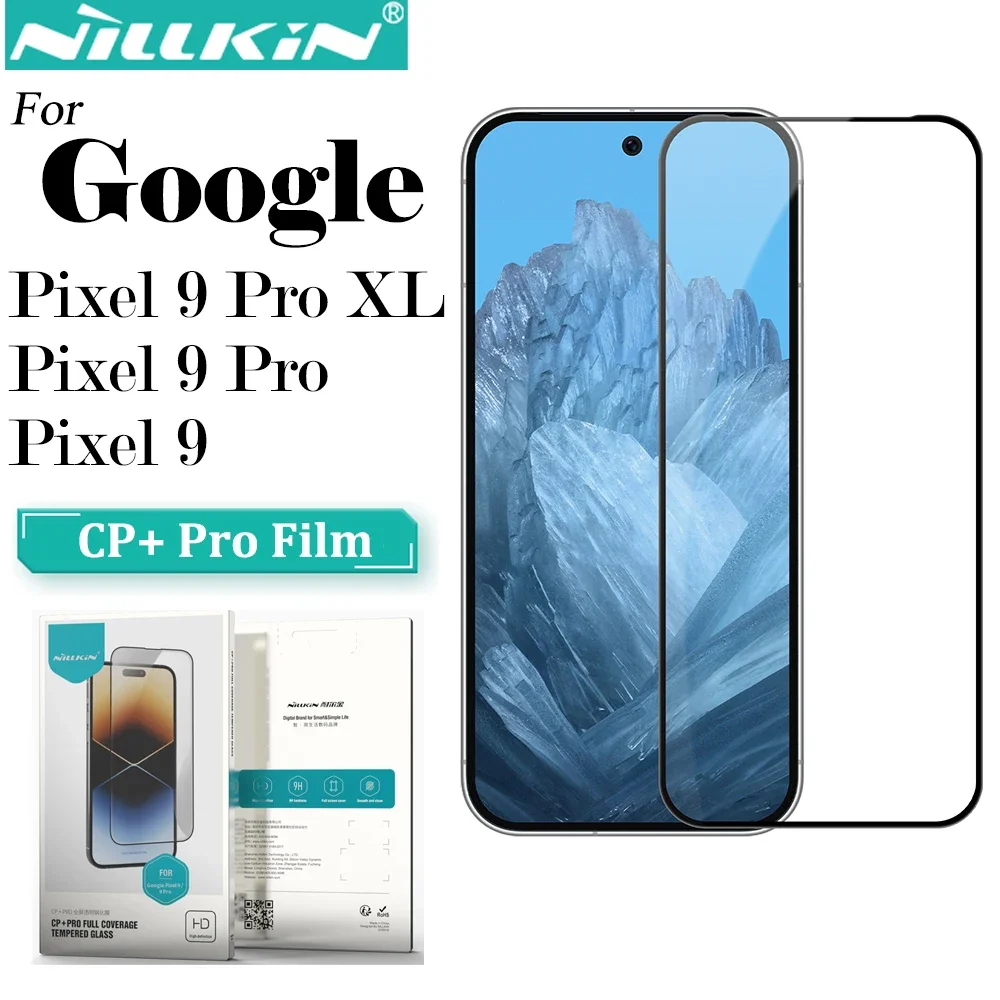 Tempered Glass Screen Protector Nillkin For Google Pixel 9 Pixel 9 Pro XL CP+Pro Tempered Glass 2.5D Full Cover 9H Anti Explosion Screen Protector
