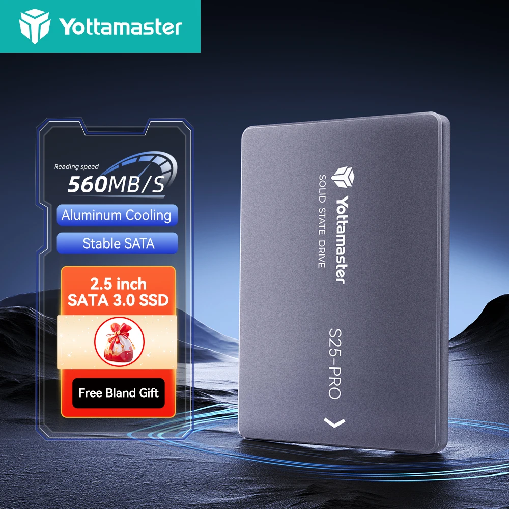 Yottamaster S25PRO 2TB SATA SSD 2.5インチ Yottamaster S25PRO 2,5-calowy stabilny dysk twardy SATA 3.0