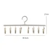 8Pegs Plastic Clothes Drying Hanger Windproof Clothing Rack 8 Clips Sock Laundry Airer Hanger Underwear Socks Holder 6