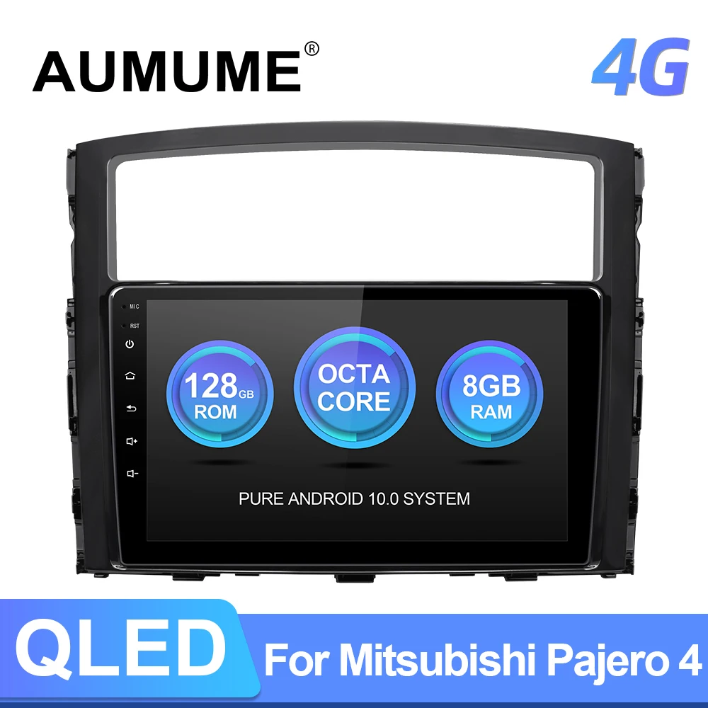 

QLED Android10 Auto Car Radio For Mitsubishi/Pajero4 V80 V90 2006 - 2014 GPS Navigation Car Multimedia Player Carplay 4G No 2din