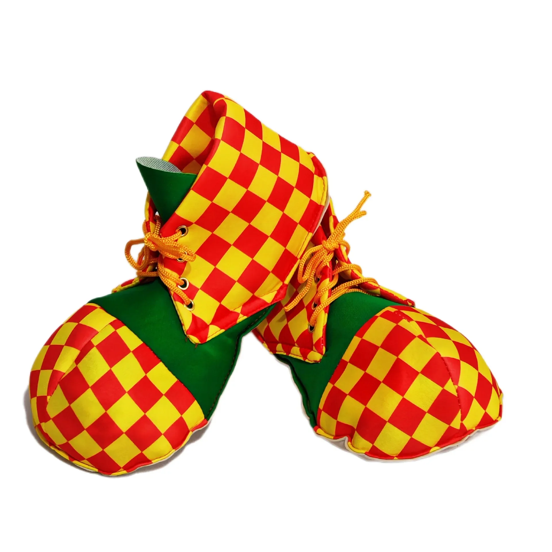 Funny Cosplay Clown Shoes Colorful Lattice Shoes 3 Sizes For Adult And Children Party Stage Performance Prop