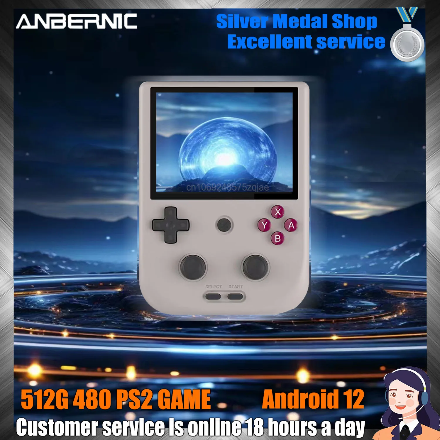 Anbernic Rg405V Console Portatile 4 Pollici Ips Touch Screen Hdmi Tiger T618 Android 12 64-Bit Gamesupport Ota Aggiornamento Psp Ps2 Giochi