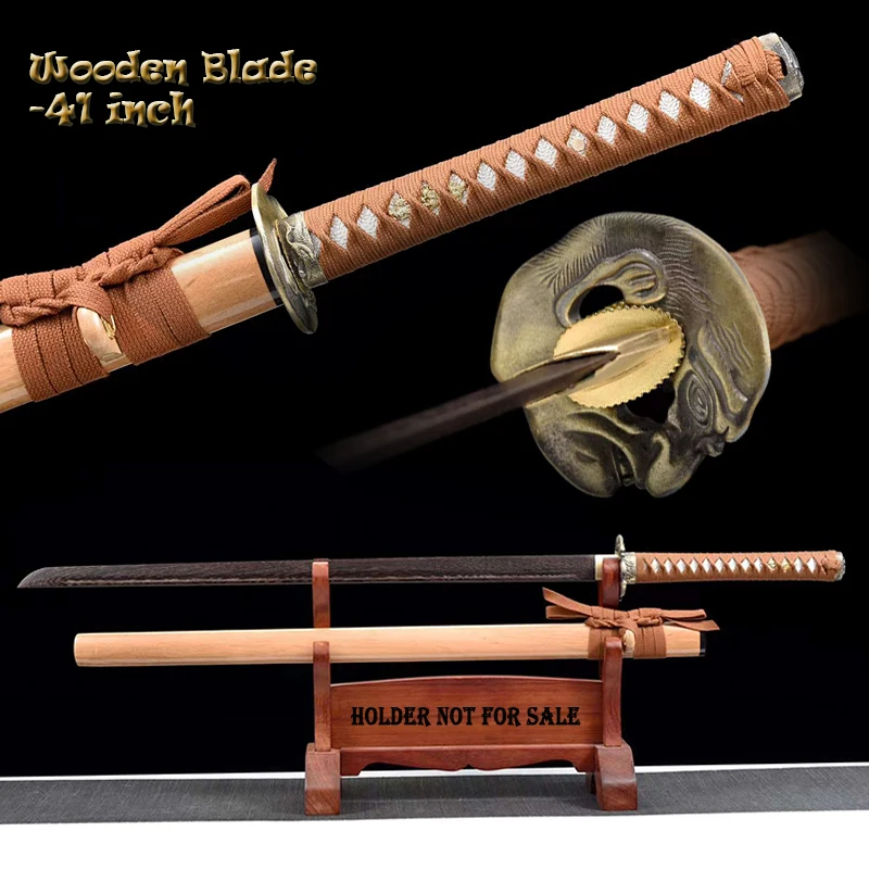 

Japanese Iaido Training Sword, Ninja‘s sword, Bushido Props, Rose wood,Straight Blade ,Samurai Sword,Katana, 40Inch Length