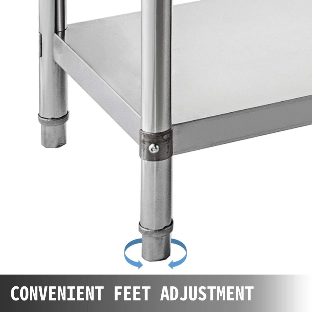 Stainless Steel Shelving 48x18.5 Inch 5 Tier Adjustable Shelf Storage Unit Stainless Steel Heavy Duty Shelving for Kitchen 4