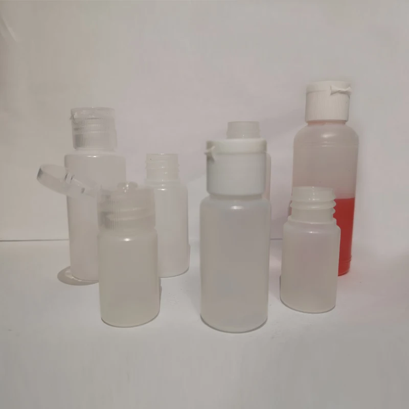 

50Pcs 10ml/20ml/30ml/50ml Translucent Plastic Squeezable Flip Lids Lotion Sample Bottles Travel Cosmetic Refillable Containers