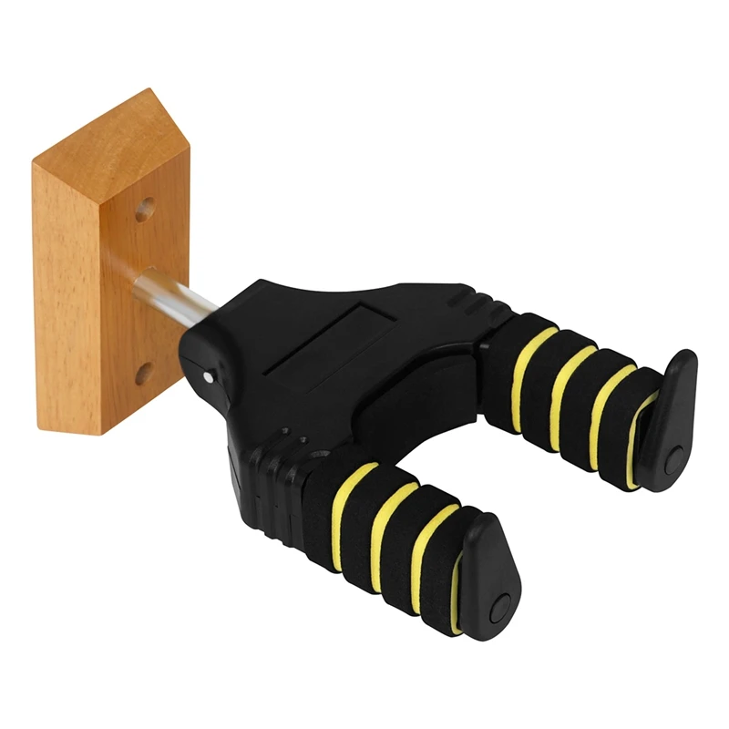 

Укулеле с коротким крючком для гитары, подставка для демонстрации электрической деревянной гитары, черные и желтые полосы