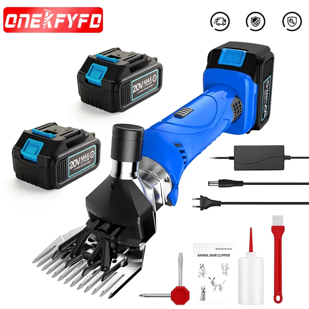 6 Speed 13 Teeth Wireless 21V Electric Wool Shears Professional Rechargeable Farm Livestock Scissors for Makita 18V Battery