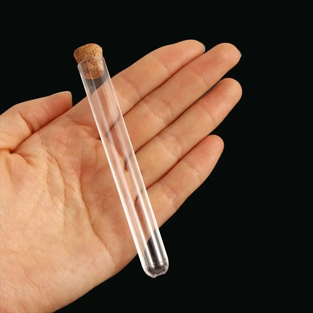 

Chemical Teaching Equipment With Corks Caps Storage Containers Laboratory Clear Plastic Test Tubes Wedding Favor Gift Tube